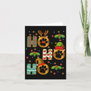 Tarjeta Ho Ho Ho Ho Ho Paw Navidades de Veterinaria