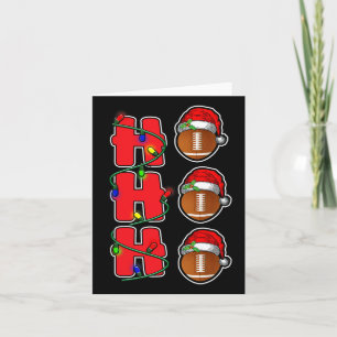 Tarjeta Ho Ho Ho Ho Santa Hat Navidades de la pelota de fú