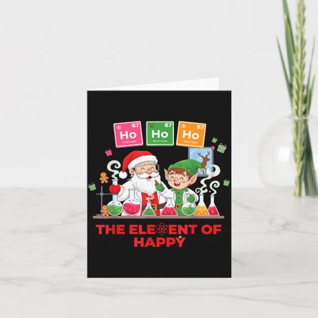 Tarjeta Ho Ho Ho Holmium Chemistry Element 67 Meme Of Peri (Anverso)