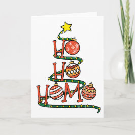 Tarjeta "Ho Ho Ho Homo" Árbol gay de Navidad con T-Sh grac