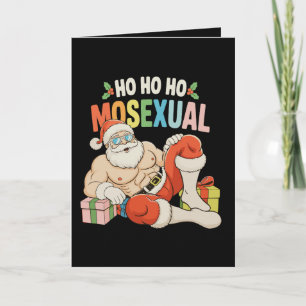 Tarjeta Ho Ho Ho Mosexual Gay Santa LGBT Orgullo Navidad