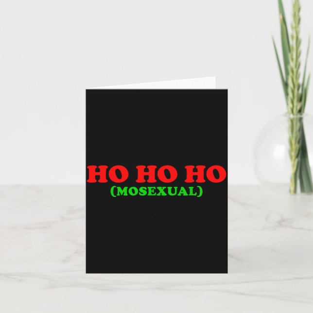 Tarjeta Ho Ho Ho Moual - Funny Lgbtq Pride Xmas Santa Chri (Anverso)
