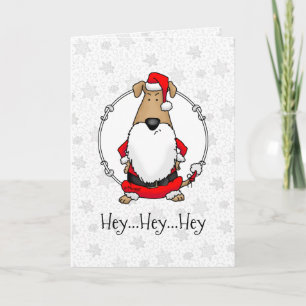 Tarjeta HO HO HO Muy Gracioso Santa Costume Perro Sarcásti