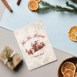 Tarjeta Ho Ho Hoing desde el saludo vintage de Navidad de