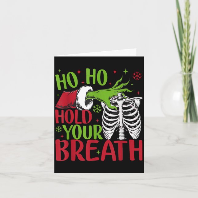 Tarjeta Ho Ho Hold Your Breath Soky Christmas Radiology Sk (Anverso)