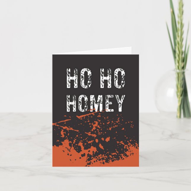 Tarjeta Ho Ho Homie / Merry Xmas (Anverso)