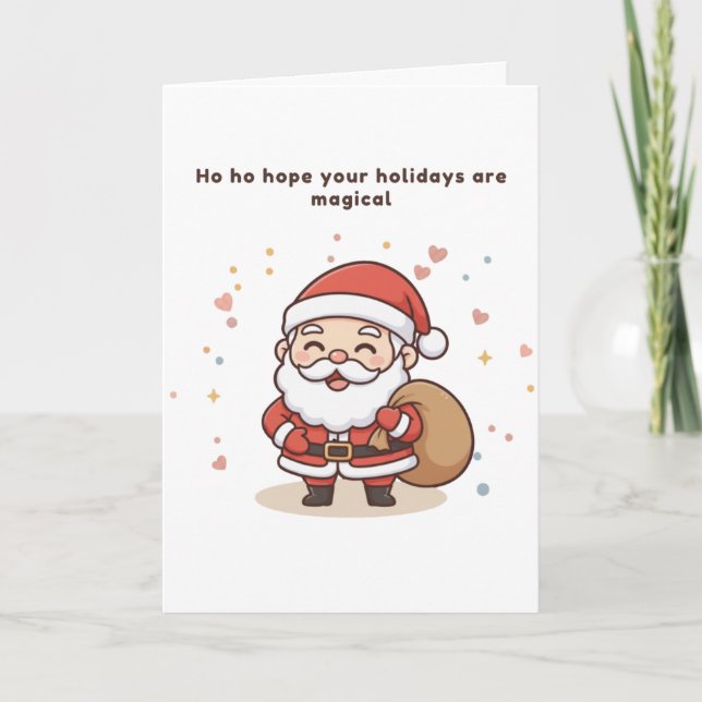 Tarjeta Ho Ho Hope Your Holidays Are Magical Puchi Card (Anverso)