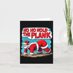 Tarjeta Ho Ho Sostén La Tabla Santa Navidad Fitness Entren