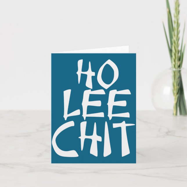Tarjeta Ho Lee Chit Divertido Asiático  (Anverso)