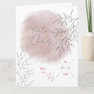 Tarjeta Hochzeit Wedding Romantic Blush