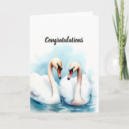 Tarjeta Hochzeitskarte mit Schwänen Karte personalisierbar