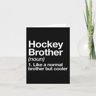 Tarjeta Hockey Brother Definition Fun Deporte Divertido