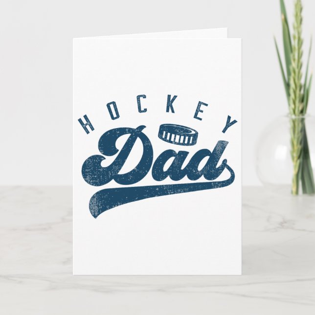 Tarjeta Hockey Dad Gifts Daddy Father's Day  (Anverso)