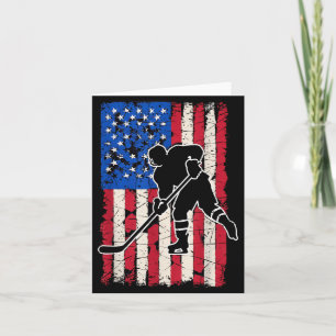 Tarjeta Hockey de bandera americana
