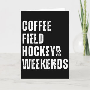 Tarjeta Hockey de Campo de Café Retro y Fines de Semana Di