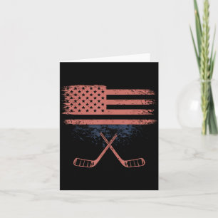 Tarjeta Hockey de la bandera estadounidense