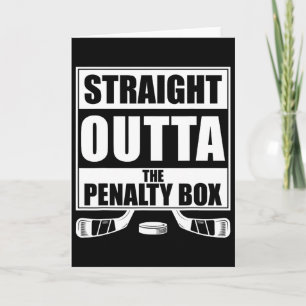 Tarjeta Hockey divertido directamente desde el cuadro de p