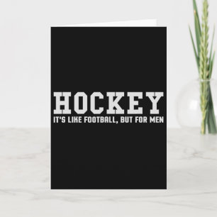 Tarjeta Hockey Divertido Es Como Fútbol Pero Para Hombres