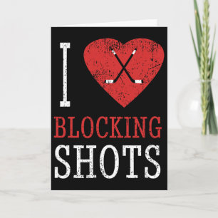 Tarjeta Hockey Divertido - Me encanta bloquear disparos - 