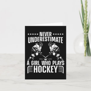 Tarjeta Hockey divertido para mujeres Chicas Hocker de hoc