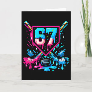 Tarjeta Hockey Drip 6 7 Número 67 Seis Siete Meme Hombres