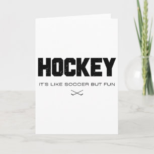 Tarjeta Hockey Es Como Fútbol Pero Divertido Amante del Ho