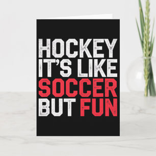 Tarjeta Hockey Es Como Fútbol Pero Divertido Genial Atleta
