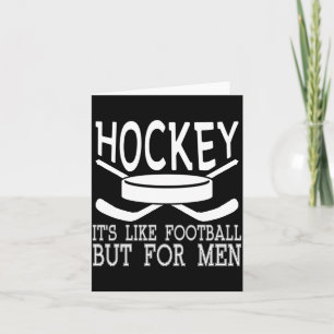 Tarjeta Hockey Es Como Fútbol Pero Para Hombres Hockey