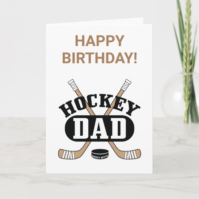 Tarjeta Hockey Feliz cumpleaños hockey patines de hockey p (Anverso)