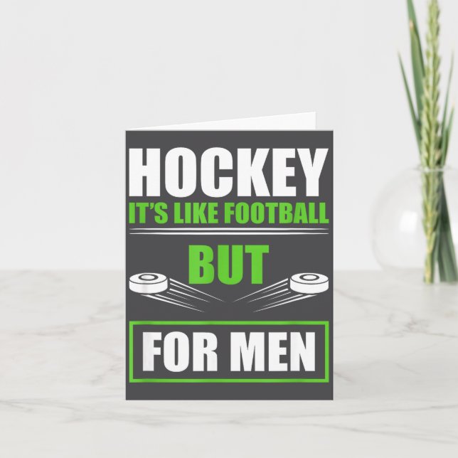 Tarjeta Hockey Funny Quotes Fathersday Mens Hockey  (Anverso)