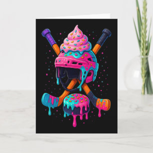 Tarjeta Hockey Helado Goteo Para Chicos Hombres Mujeres Ni
