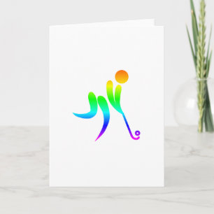 Tarjeta Hockey hierba del arco iris