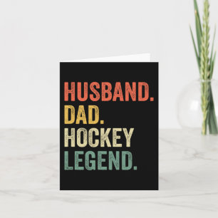 Tarjeta Hockey Hockey Marido Papá Leyenda de Hockey Vintag