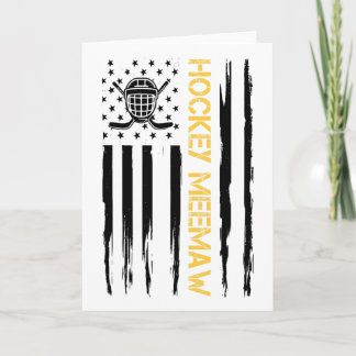 Tarjeta Hockey Meemaw Jugador de Hockey Bandera de EE. UU.