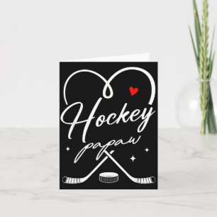 Tarjeta Hockey Papaw jugador de hockey familia a juego 1
