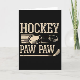 Tarjeta Hockey Paw Paw - Jugador de Hockey Retro Vintage