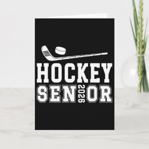 Tarjeta Hockey Senior 2026 Graduación Hockey sobre Hielo S