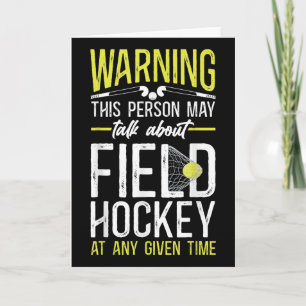 Tarjeta Hockey sobre césped Advertencia Esta persona puede