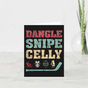 Tarjeta Hockey sobre césped divertido Tee Dangle Snipe Cel