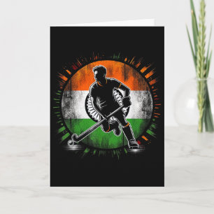 Tarjeta Hockey sobre césped India Hombres Bandera india Ho