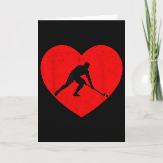 Tarjeta Hockey sobre césped San Valentín Corazón Hockey so