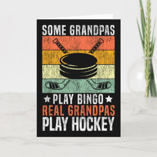 Tarjeta Hockey sobre hielo Abuelo vintage retro Algunos ab