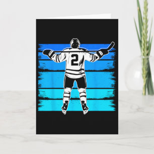 Tarjeta Hockey sobre hielo chicos número 2 cumpleaños 2 añ