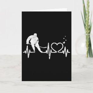 Tarjeta Hockey sobre Hielo Corazón San Valentín Latido Chi
