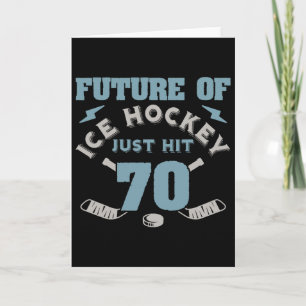 Tarjeta Hockey sobre hielo Cumpleaños 70 Jugador futuro Di