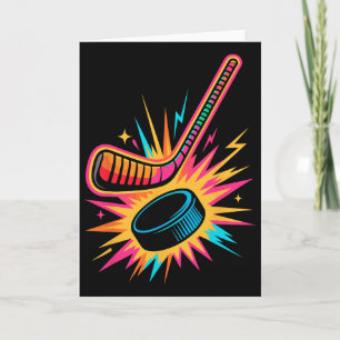 Tarjeta Hockey sobre hielo de arcade retro