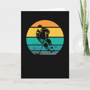 Tarjeta Hockey sobre hielo Idea retro de regalo del juga