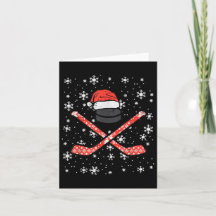 Tarjeta Hockey sobre hielo navidades Deportivos de Navidad