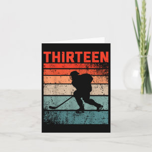 Tarjeta Hockey sobre hielo Retro de 13 años de edad Gi