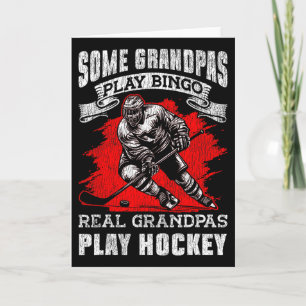 Tarjeta Hockey sobre hielo Vintage Abuelo Algunos abuelos